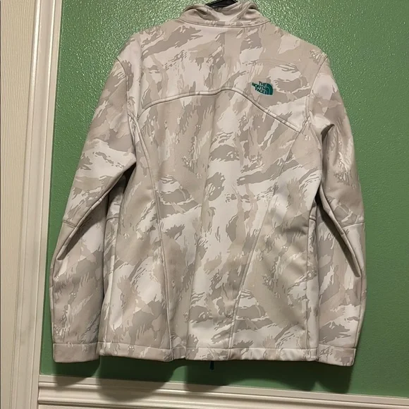 The North Face Camouflage Jacket with Teal Accents - Picture 5 of 5